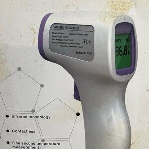 Infrared Thermometer with Purple Accents
